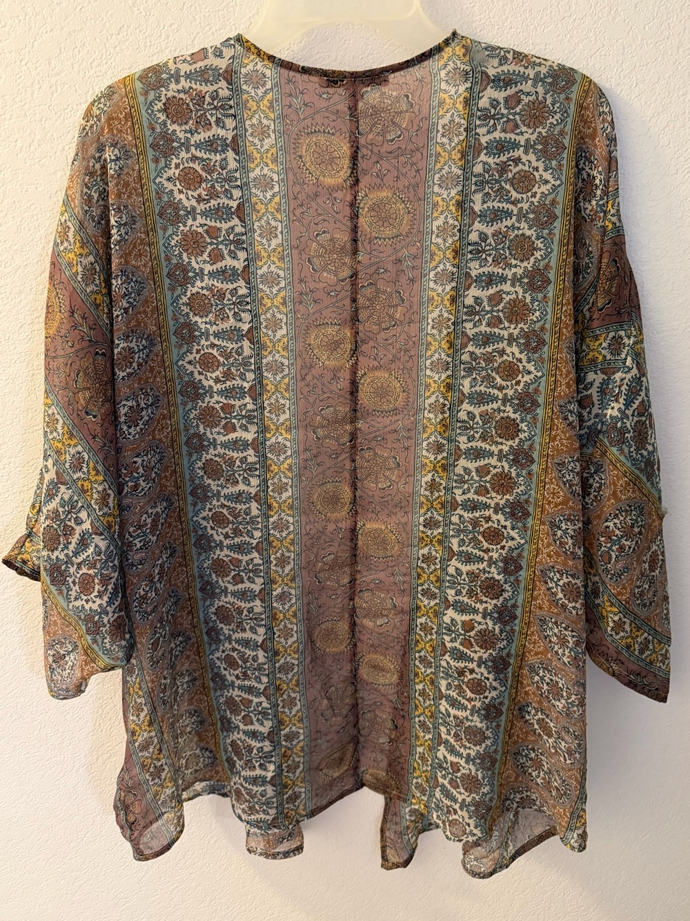 American Eagle Outfitters Mauve Floral Boho Kimono - Picture 3 of 3